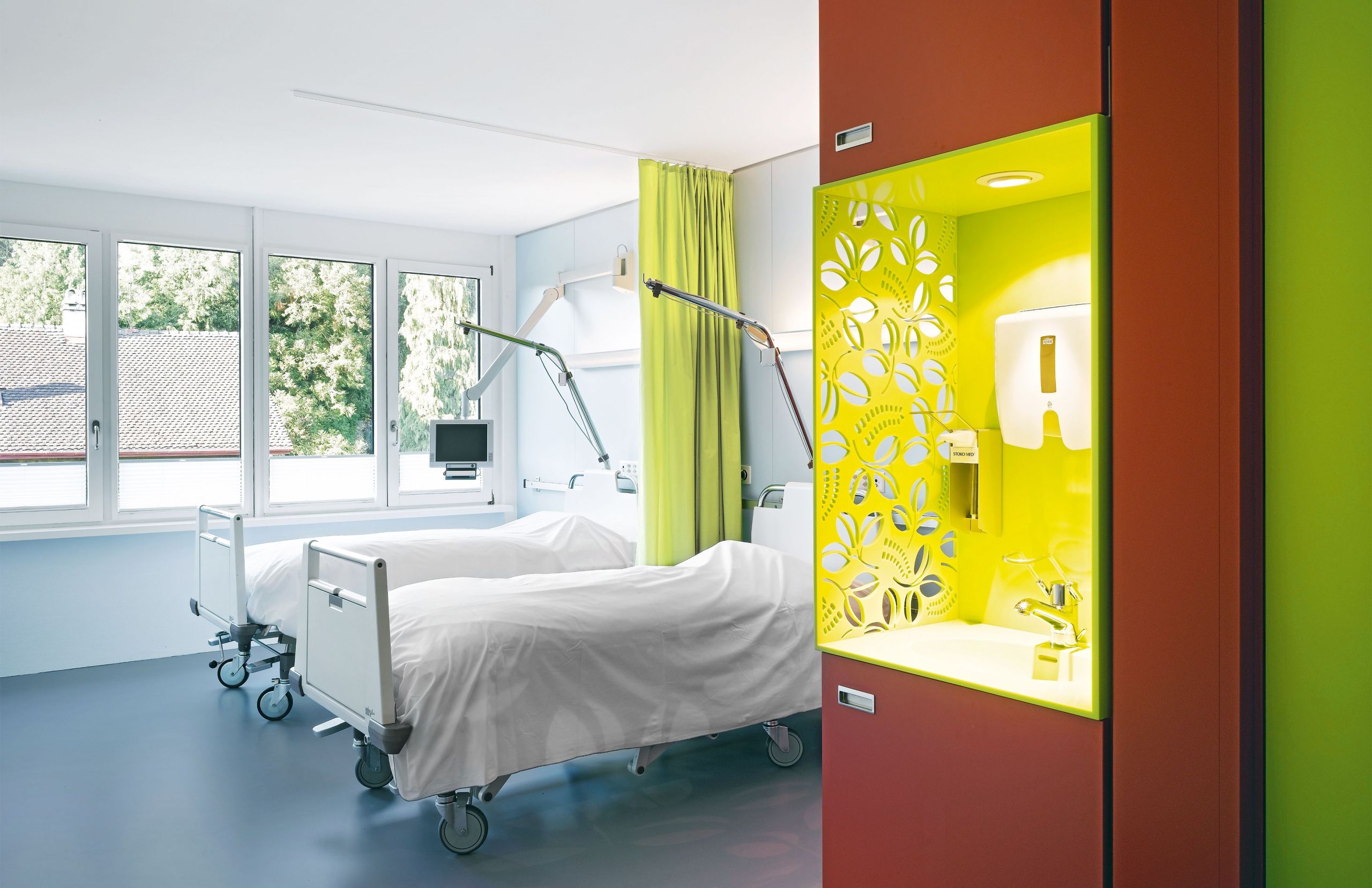 Antimikrobiell - Vorhang Spital - Création Baumann
