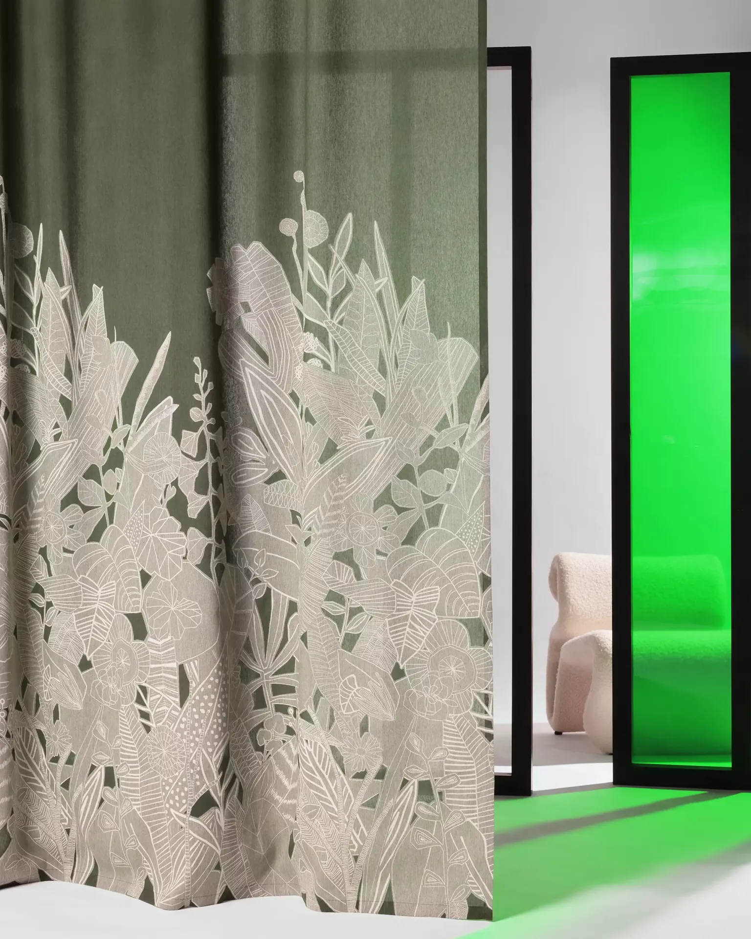 ORTELLA, Vorhangstoff transparent/halbtransparent