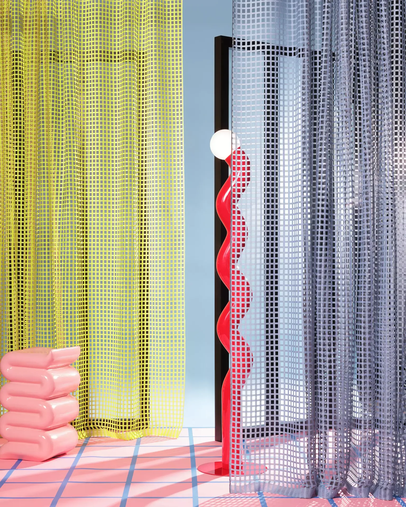 VIBE TWO, Vorhangstoff transparent/halbtransparent